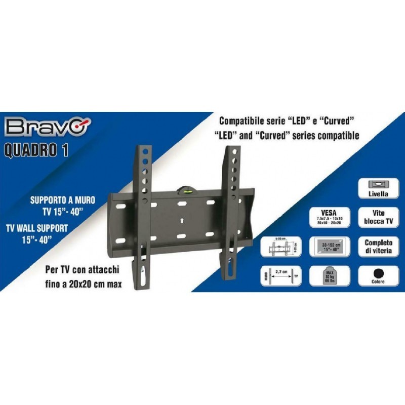 Bravo 92402632 support pour téléviseur 101,6 cm (40") Noir