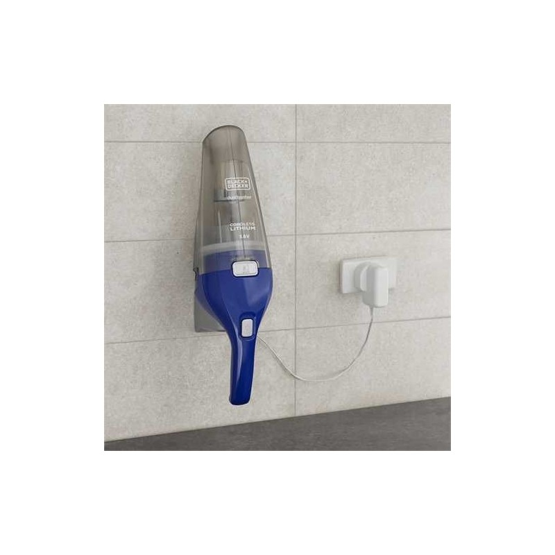 Black & Decker NVC115WA Handstaubsauger Blau, Grau Beutellos