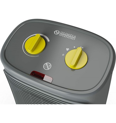 Olimpia Splendid Caldo Rock O Interior Gris, Amarillo 2000 W Ventilador eléctrico