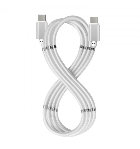 Celly USBCUSBCMAGWH câble USB 1 m USB 3.2 Gen 1 (3.1 Gen 1) USB C Blanc