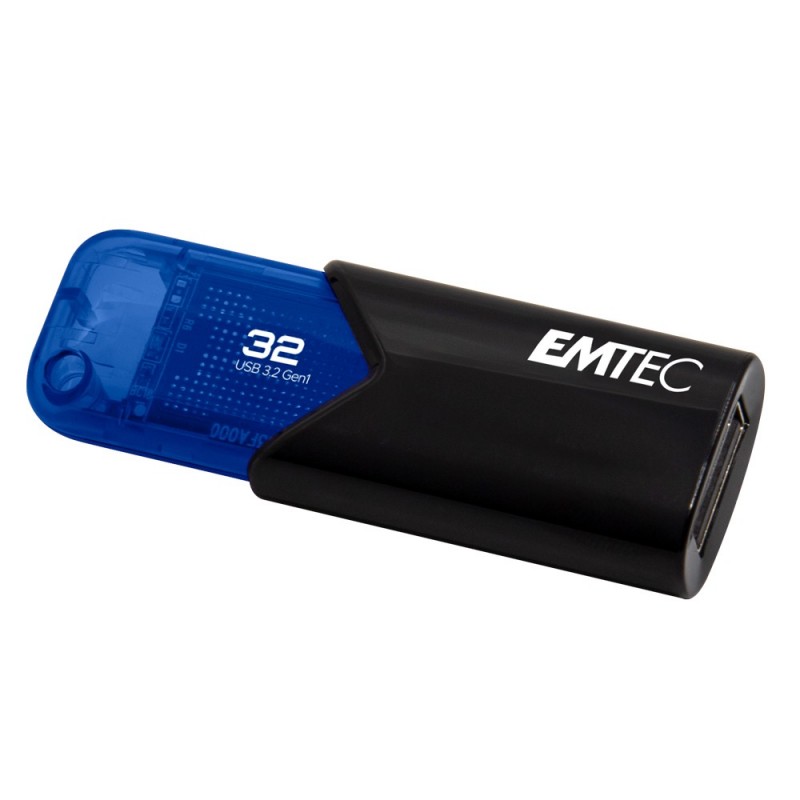 Emtec B110 Click Easy 3.2 USB flash drive 32 GB USB Type-A 3.2 Gen 2 (3.1 Gen 2) Black, Blue