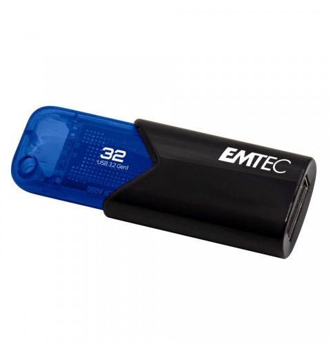 Emtec B110 Click Easy 3.2 unidad flash USB 32 GB USB tipo A 3.2 Gen 2 (3.1 Gen 2) Negro, Azul