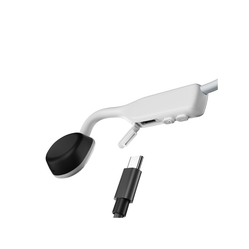 Shokz OpenMove Cuffie Wireless A clip Musica e Chiamate USB tipo-C Bluetooth Bianco