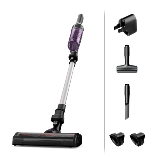 Rowenta X-NANO ESSENTIAL RH1129WO handheld vacuum Purple, Aluminium Bagless