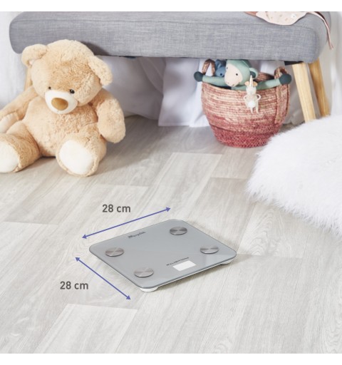 Rowenta Goodvibes LIFE BR9600 Square Silver Electronic personal scale