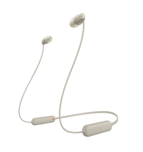 Sony WI-C100 Auricolare Wireless In-ear Musica e Chiamate Bluetooth Beige