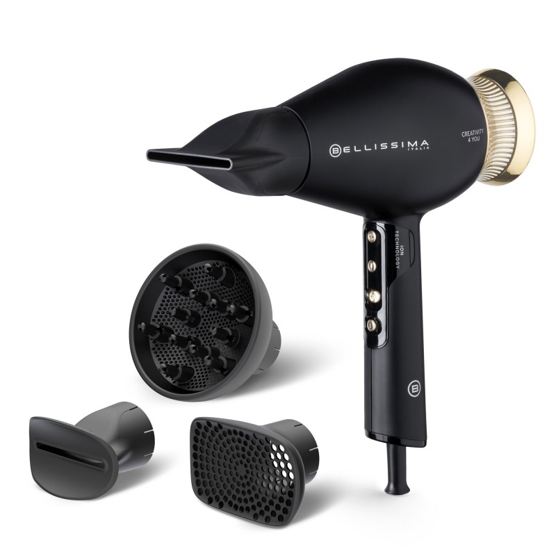 Bellissima Creativity 4 You secador 1800 W Negro, Oro