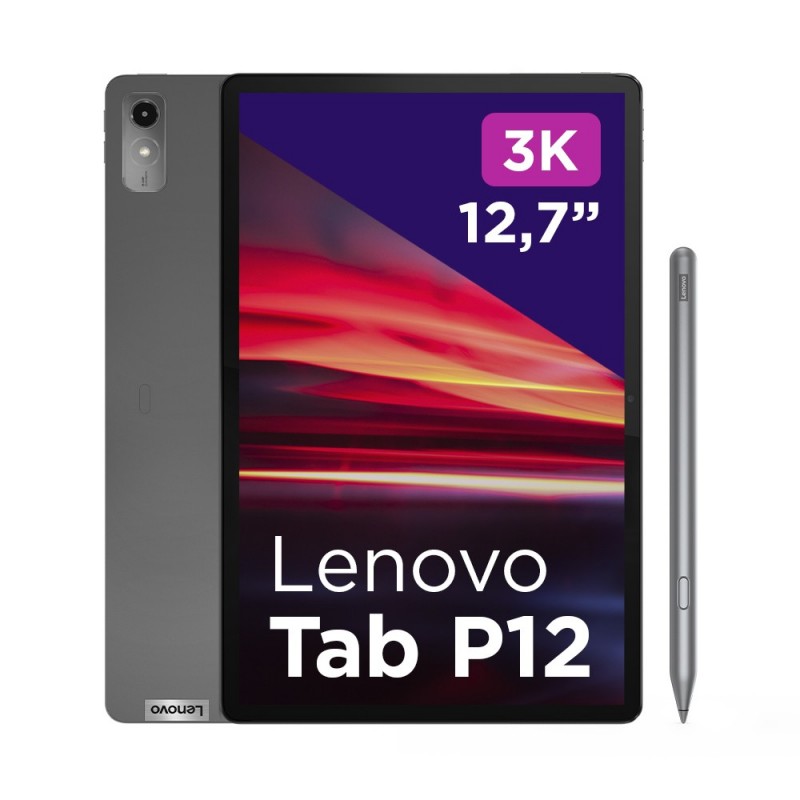 Lenovo Tab P12 128 Go 32,3 cm (12.7") Mediatek 8 Go Wi-Fi 6 (802.11ax) Android 13 Gris