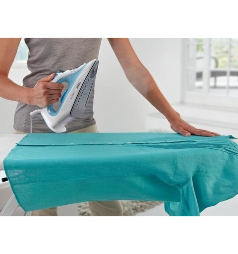 Braun TexStyle 1 Plancha vapor-seco Suela de cerámica 2000 W Azul, Blanco