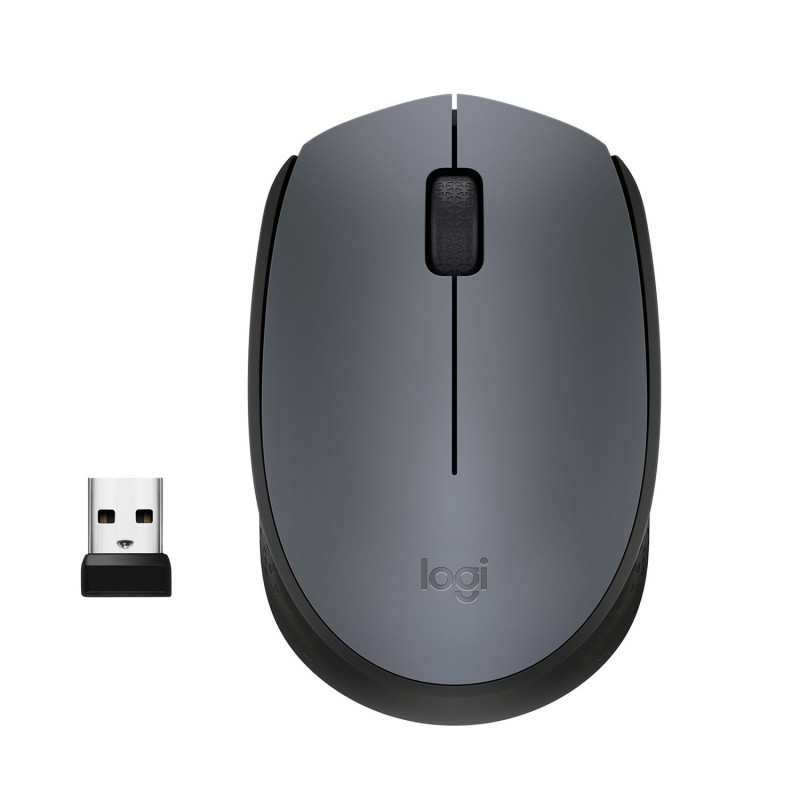 Logitech M170 Grey-K souris Ambidextre RF sans fil Optique 1000 DPI