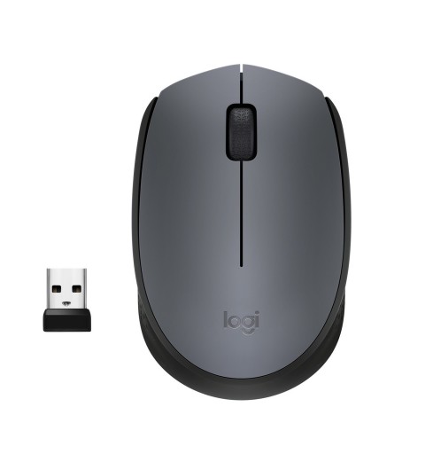 Logitech M170 Grey-K souris Ambidextre RF sans fil Optique 1000 DPI