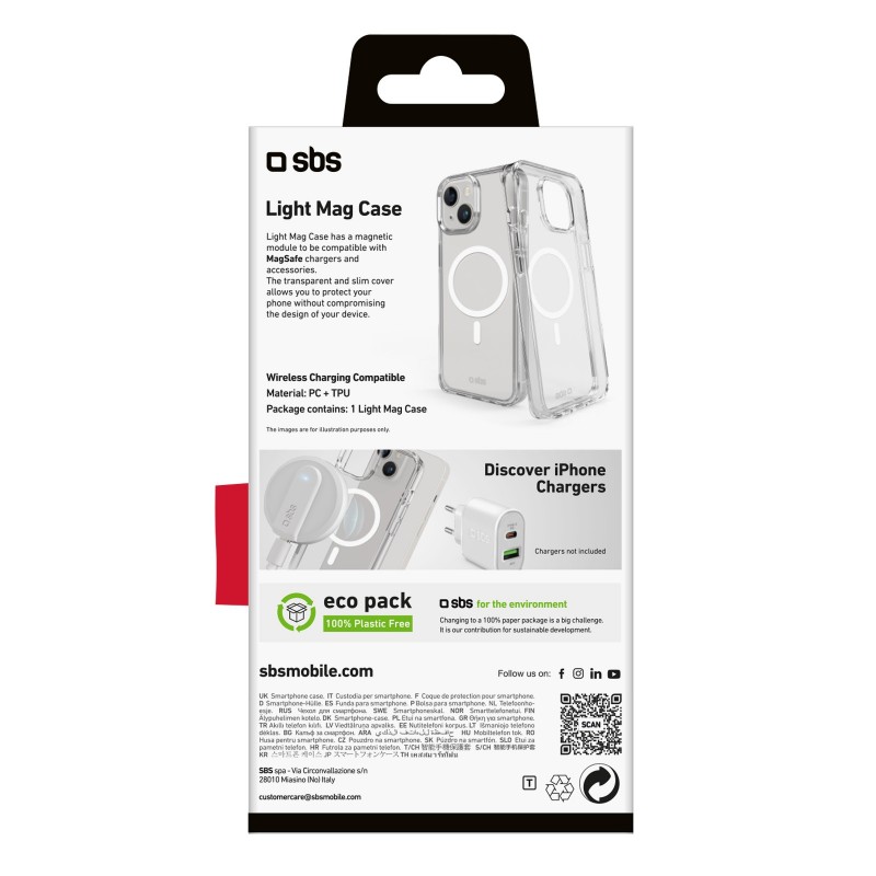 SBS TELIGMAGIP1561T coque de protection pour téléphones portables 15,5 cm (6.1") Housse Transparent