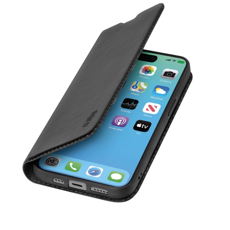 SBS TEBKLITEIP1561PK coque de protection pour téléphones portables 17 cm (6.7") Étui avec portefeuille Noir