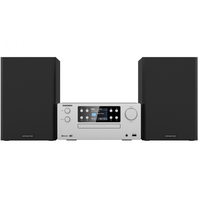 Kenwood Electronics M-925DAB-S Home-Stereoanlage Heim-Audio-Mikrosystem 50 W Schwarz, Silber