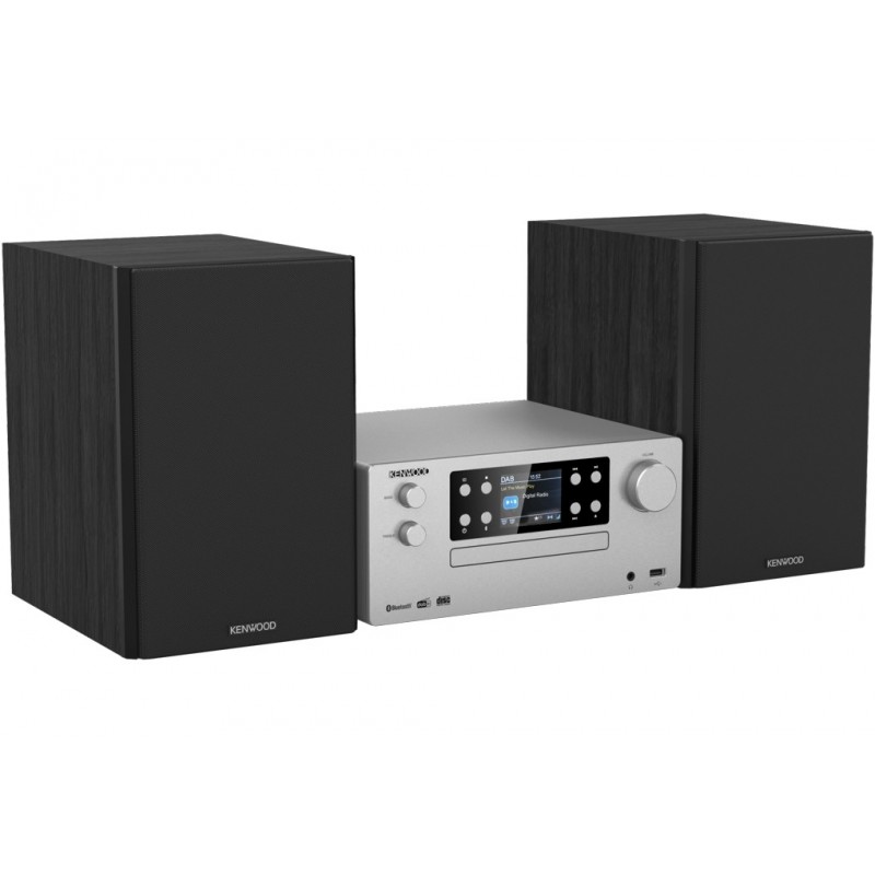 Kenwood Electronics M-925DAB-S sistema de audio para el hogar Microcadena de música para uso doméstico 50 W Negro, Plata