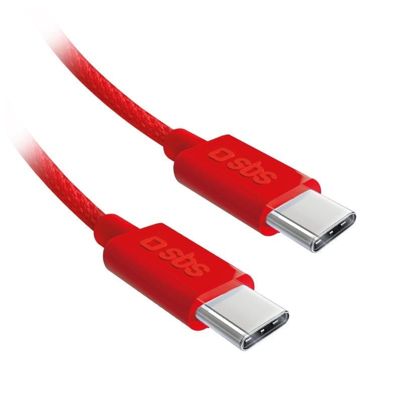 SBS TECABLETISSUETCCB câble USB 1,5 m USB 2.0 USB C Rouge