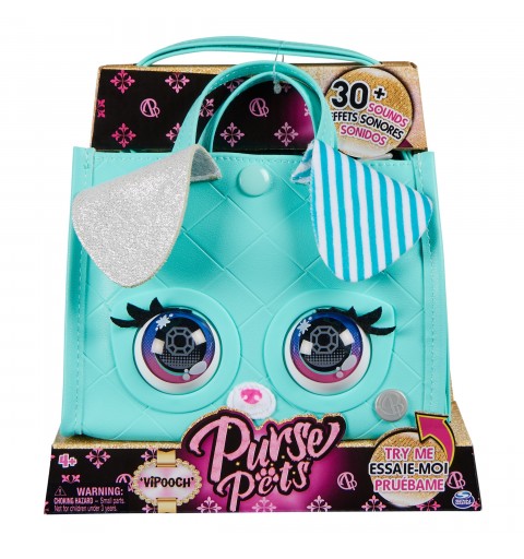 Purse Pets BORSETTA Tote Perfect in versione cagnolino | borsetta interattiva per bambina con oltre 30 suoni e reazioni,