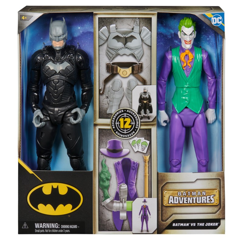 DC Comics BATMAN ADVENTURES - Battle Pack Figurine Batman VS Le Joker 30 Cm Batman Adventures - Figurines Batman Joker 30 cm +