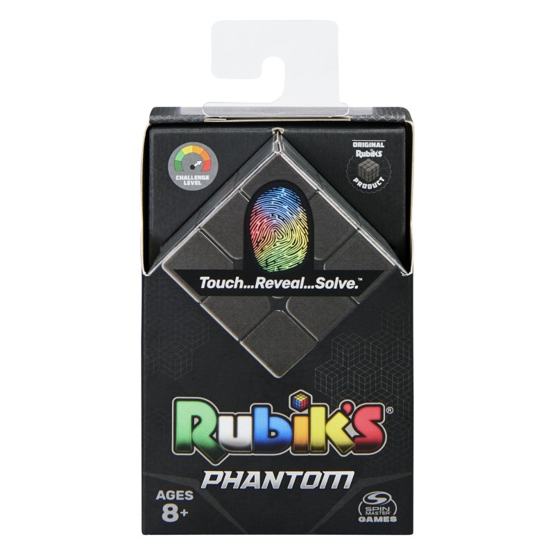 Spin Master Rubik’s Phantom, 3x3 Cube Advanced Technology Difficult 3D Puzzle Travel Game Stress Relief Fidget Toy Activity