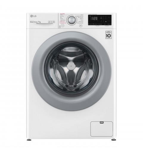 LG F2WV3S7S4E Waschmaschine Frontlader 7 kg 1200 RPM D Grau, Weiß