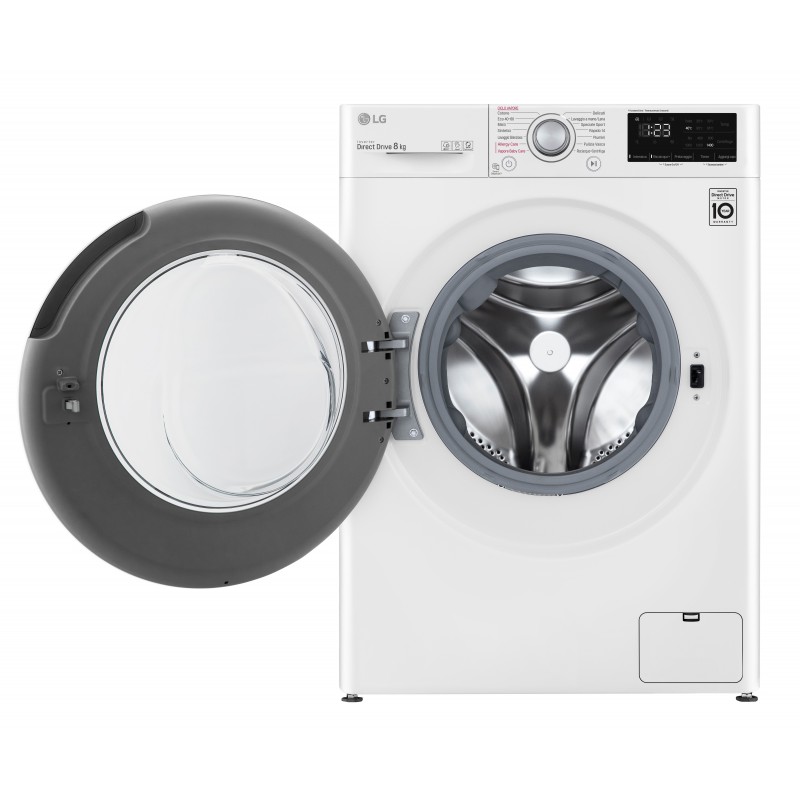 LG F2WV3S7S4E machine à laver Charge avant 7 kg 1200 tr min D Gris, Blanc