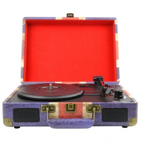 New Majestic TT-43 BT USB SD AX Belt-drive audio turntable Blue, Red, White