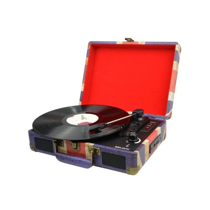 New Majestic TT-43 BT USB SD AX Belt-drive audio turntable Blue, Red, White