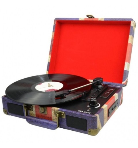 New Majestic TT-43 BT USB SD AX Belt-drive audio turntable Blue, Red, White