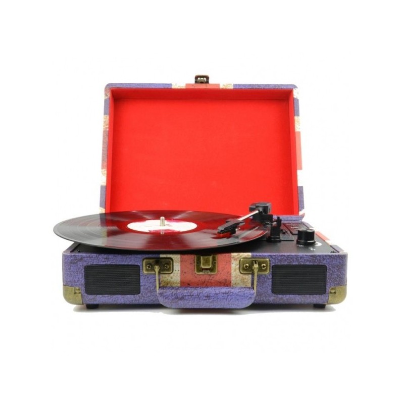 New Majestic TT-43 BT USB SD AX Audio-Plattenspieler mit Riemenantrieb Blau, Rot, Weiß