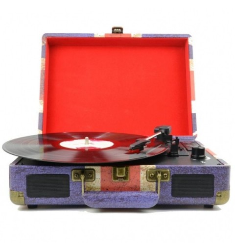 New Majestic TT-43 BT USB SD AX Belt-drive audio turntable Blue, Red, White