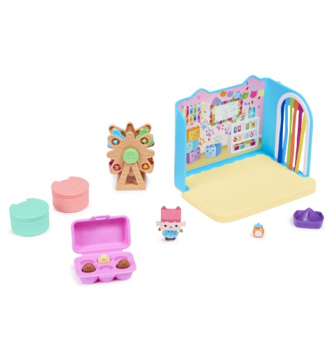 Gabby's Dollhouse , Stanza Baby Box Craft-a-riffic con il personaggio gatto Baby Scatola, accessori, mobili e scatole con