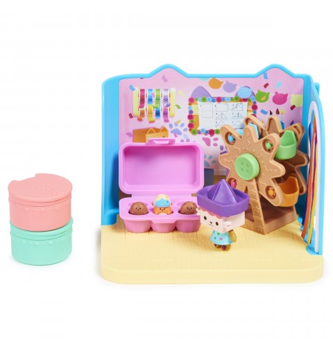 Gabby's Dollhouse , Stanza Baby Box Craft-a-riffic con il personaggio gatto Baby Scatola, accessori, mobili e scatole con