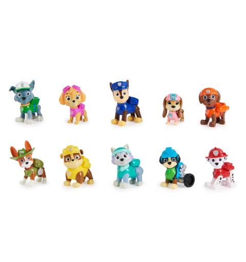 PAW Patrol , 10. Jubiläum, Action Pack Pups Figuren Geschenkset mit 10 Hundefiguren zum Sammeln, geeignet für Kinder ab 3 Jahren