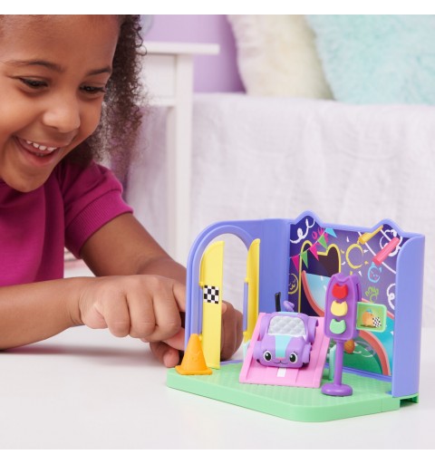 Gabby's Dollhouse , Carlita Purr-ific Play Room with Carlita Toy Car, Accessories, Furniture and Dollhouse Deliveries, Kids