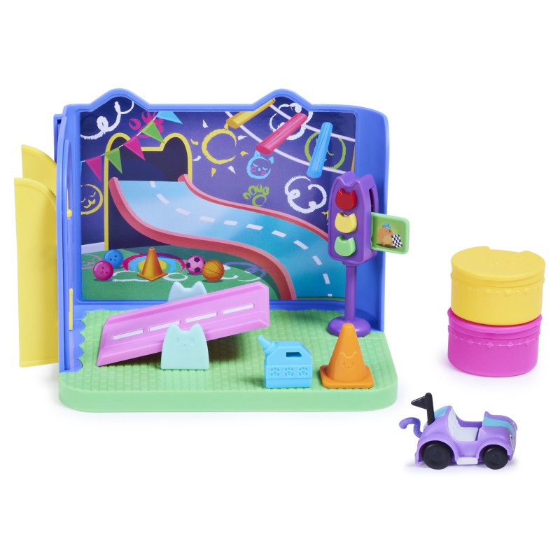 Gabby's Dollhouse , Carlita Purr-ific Play Room with Carlita Toy Car, Accessories, Furniture and Dollhouse Deliveries, Kids