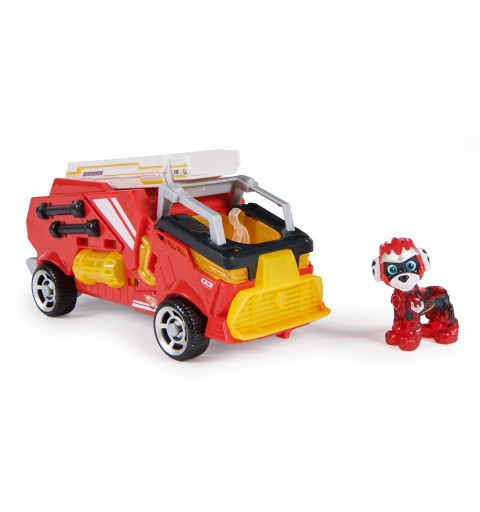 PAW Patrol La patrulla canina la Superpelícula, camión de bomberos de juguete con figura de acción de Marshall de los Mighty