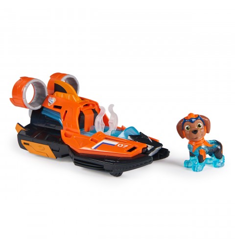 PAW Patrol The Mighty Movie, Toy Jet Boat with Zuma Mighty Pups Action Figure, Lights and Sounds, Kids Toys for Boys & Girls