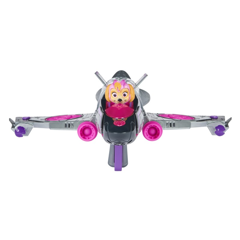 PAW Patrol The Mighty Movie, Transforming Rescue Jet with Skye Mighty Pups Action Figure, Lights and Sounds, Kids Toys for