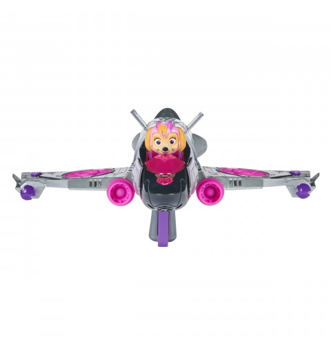 PAW Patrol The Mighty Movie, Transforming Rescue Jet with Skye Mighty Pups Action Figure, Lights and Sounds, Kids Toys for