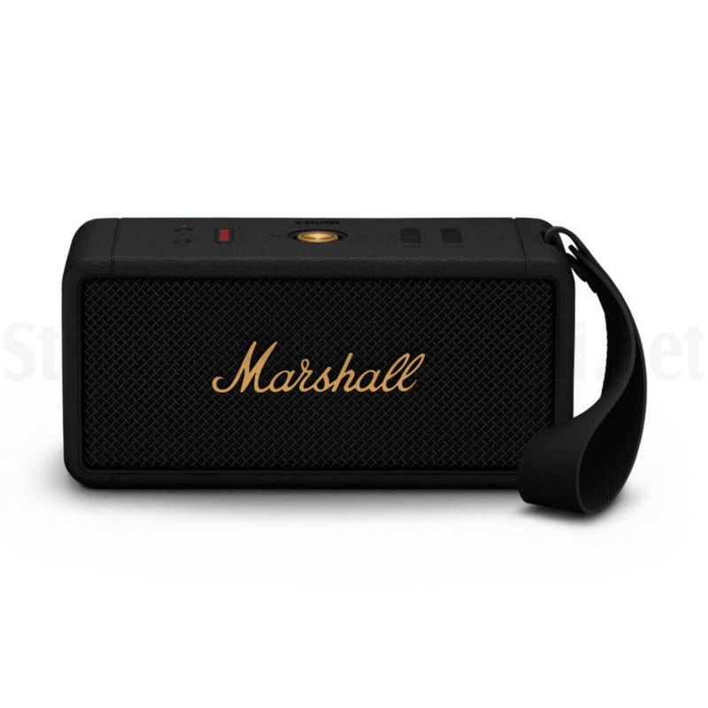 Marshall Middleton BLACK & BRASS Altoparlante Bluetooth portatile, modello 1006034, protezione IP67, 60W, 20h+ di riproduzione