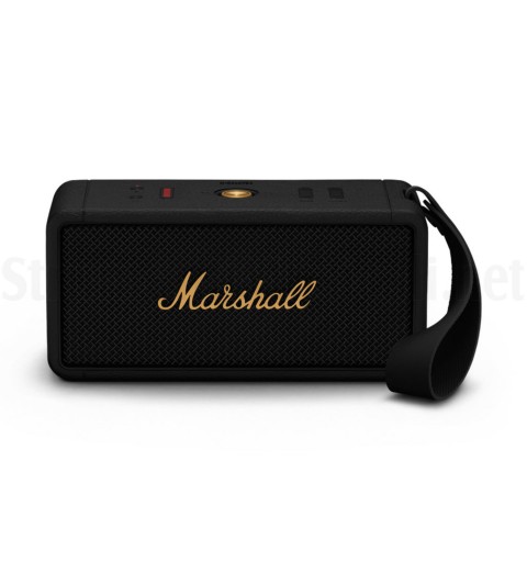 Marshall Middleton BLACK & BRASS Altoparlante Bluetooth portatile, modello 1006034, protezione IP67, 60W, 20h+ di riproduzione