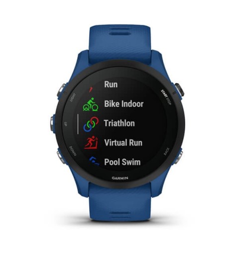 Garmin Forerunner 255 3,3 cm (1.3") MIP 46 mm Digital 260 x 260 Pixeles Pantalla táctil Azul Wifi GPS (satélite)