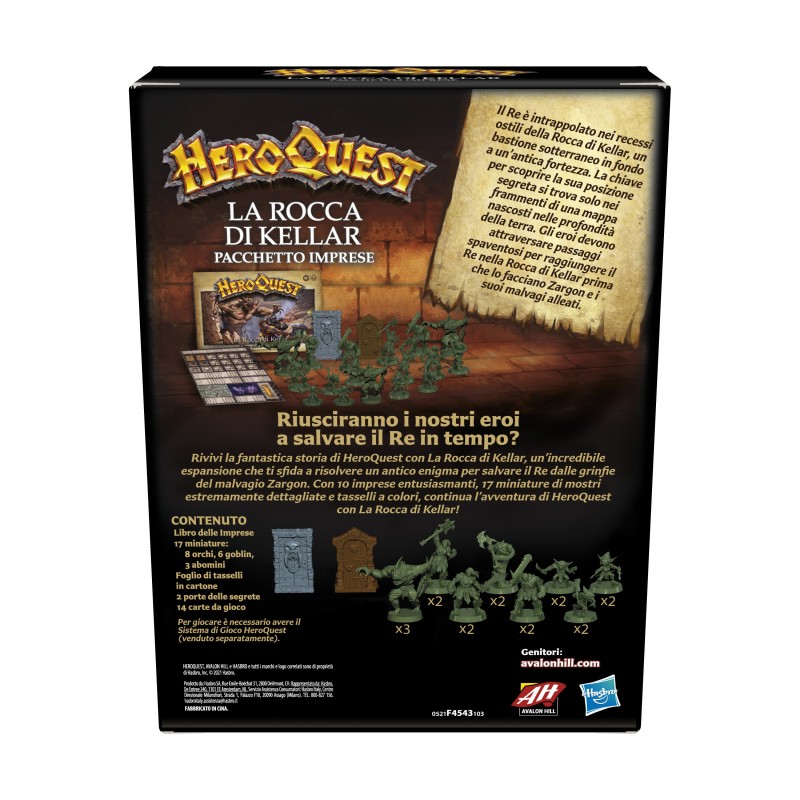 Avalon Hill HeroQuest Kellar's Keep Expansion Brettspiel Reisen Abenteuer