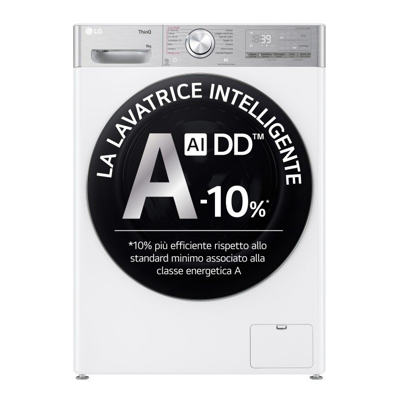 LG F4R9009TPWC washing machine Front-load 9 kg 1400 RPM White