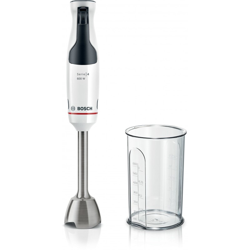 Bosch Serie 4 MSM4W210 licuadora 0,6 L Batidora de inmersión 600 W Negro, Blanco