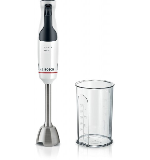 Bosch Serie 4 MSM4W210 licuadora 0,6 L Batidora de inmersión 600 W Negro, Blanco