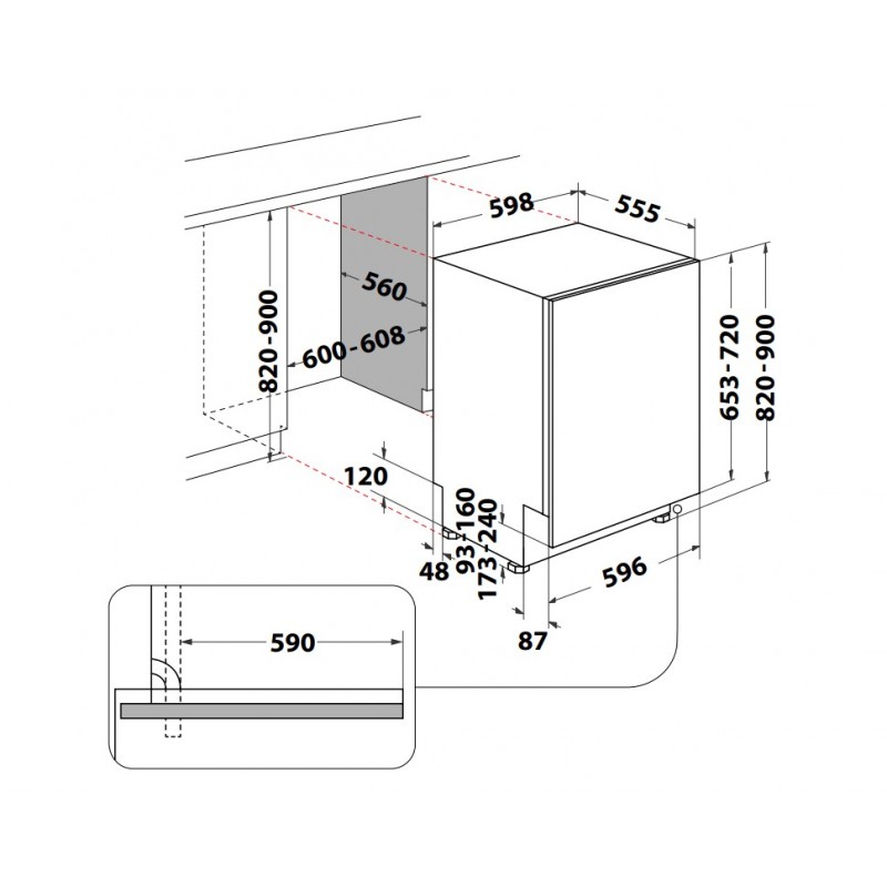 Hotpoint H2I HUD526 AS Completamente integrado 14 cubiertos E