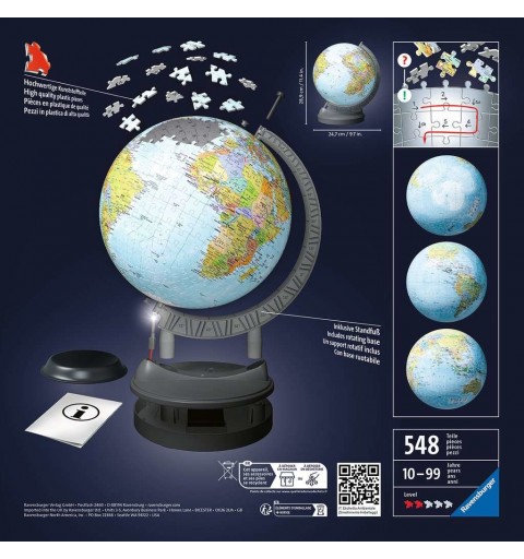 Ravensburger 11549 Puzzle 3D-Puzzle 540 Stück(e) Globus