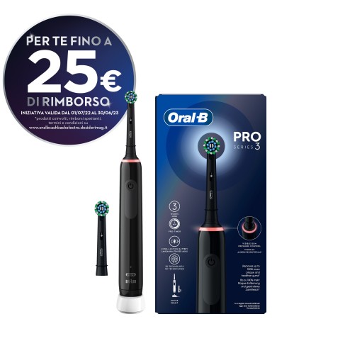 Oral-B Pro 3 3000 Adulte Brosse à dents rotative oscillante Noir