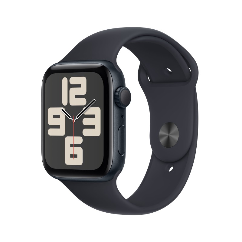 Apple Watch SE OLED 44 mm Numérique 368 x 448 pixels Écran tactile Noir Wifi GPS (satellite)